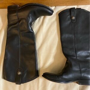 Fyre Leather mid calf boots, women’s 5.5